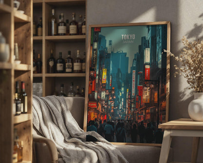 Tokyo Japan Wall Art Print Cityscape Poster - Travel Wall Art