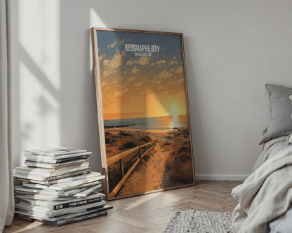 Geographe Bay Sunset Beach Poster Wall Art Print - Travel Wall Art