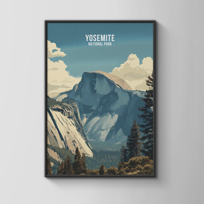 Yosemite National Park Wall Art Print Mountain Scenery Landscape - Travel Wall Art