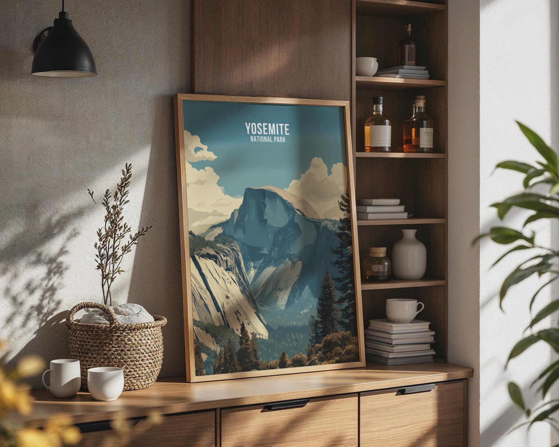 Yosemite National Park Wall Art Print Mountain Scenery Landscape - Travel Wall Art