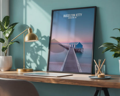 Busselton Jetty Poster Busselton WA Wall Art - Travel Wall Art