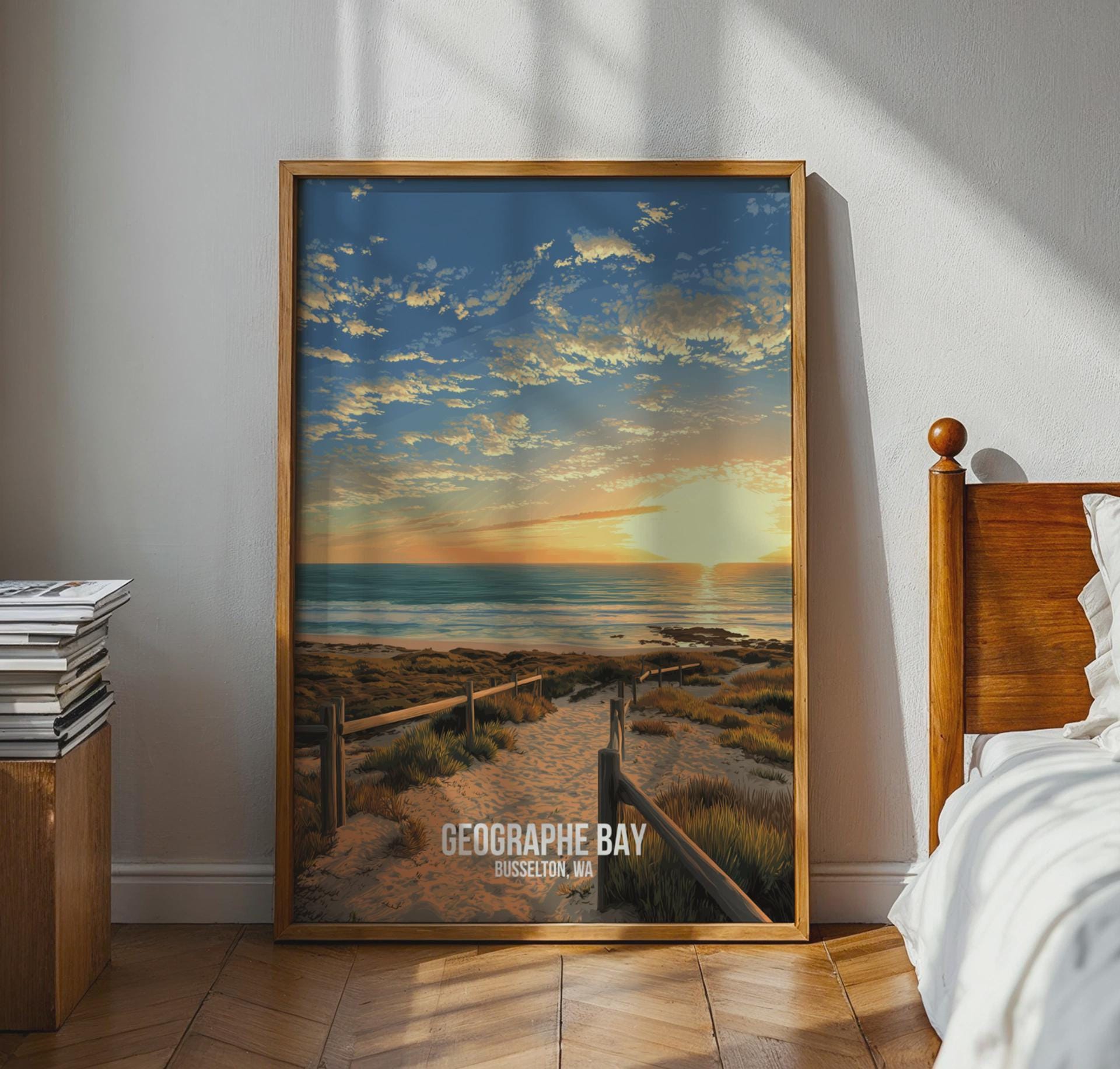 Geographe Bay Busselton Sunset Poster Wall Art - Travel Wall Art