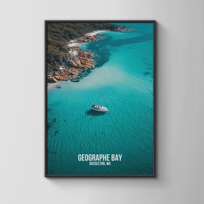Geographe Bay Wall Art Print Busselton Sailing Coastal Landscape - Travel Wall Art