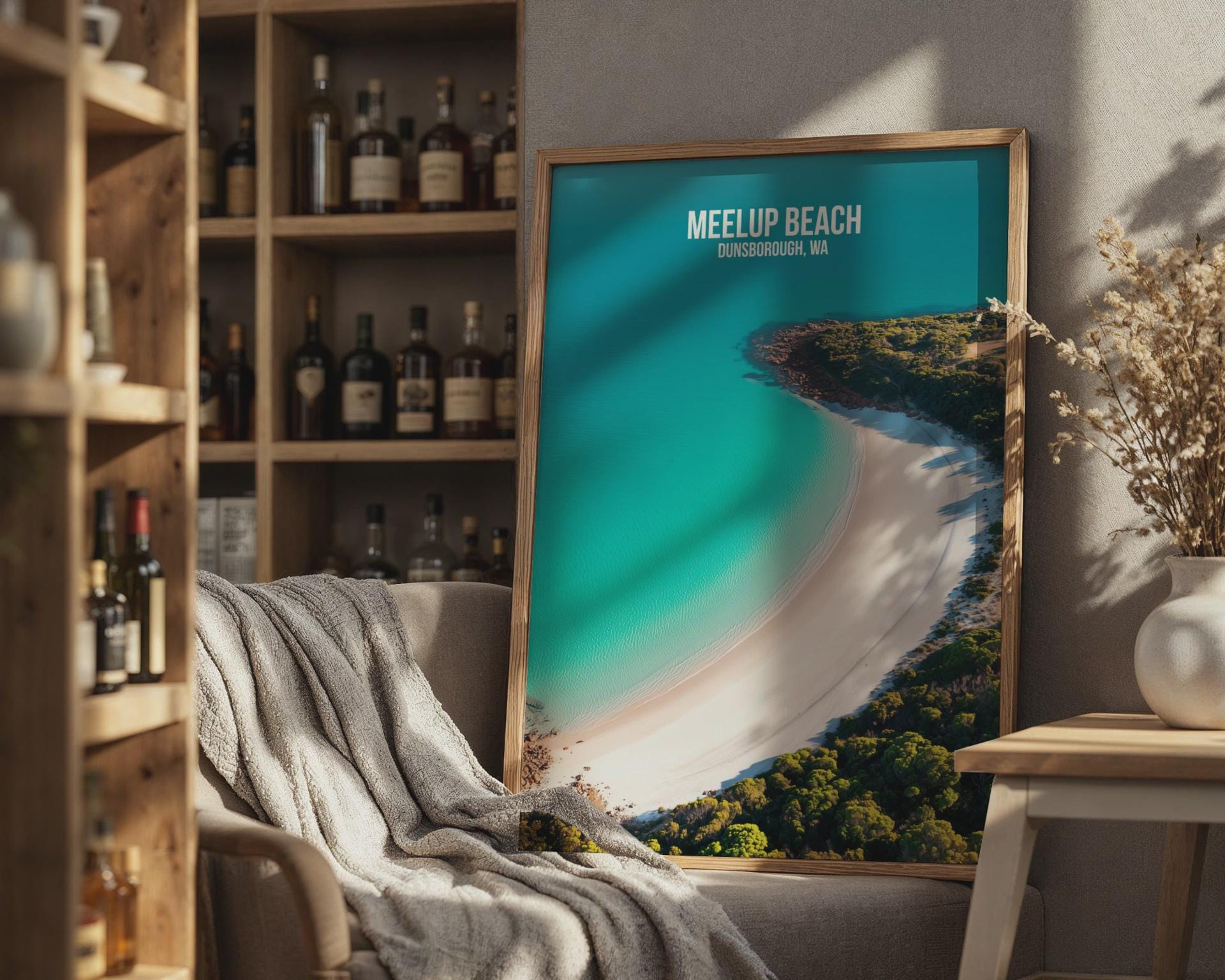 Meelup Beach Poster Dunsborough WA Coastal Art Print - Travel Wall Art