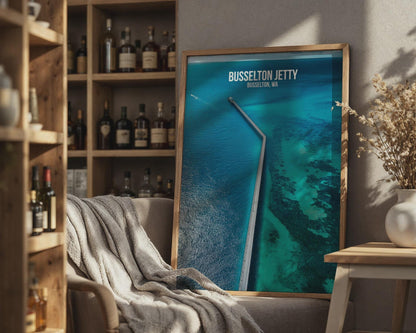 Busselton Jetty Aerial View Print - Travel Wall Art