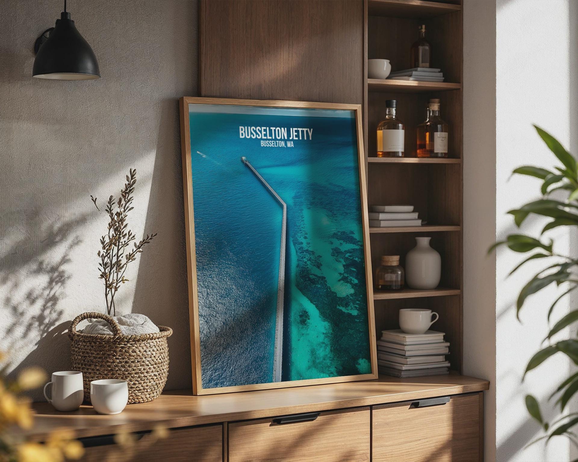 Busselton Jetty Aerial View Print - Travel Wall Art