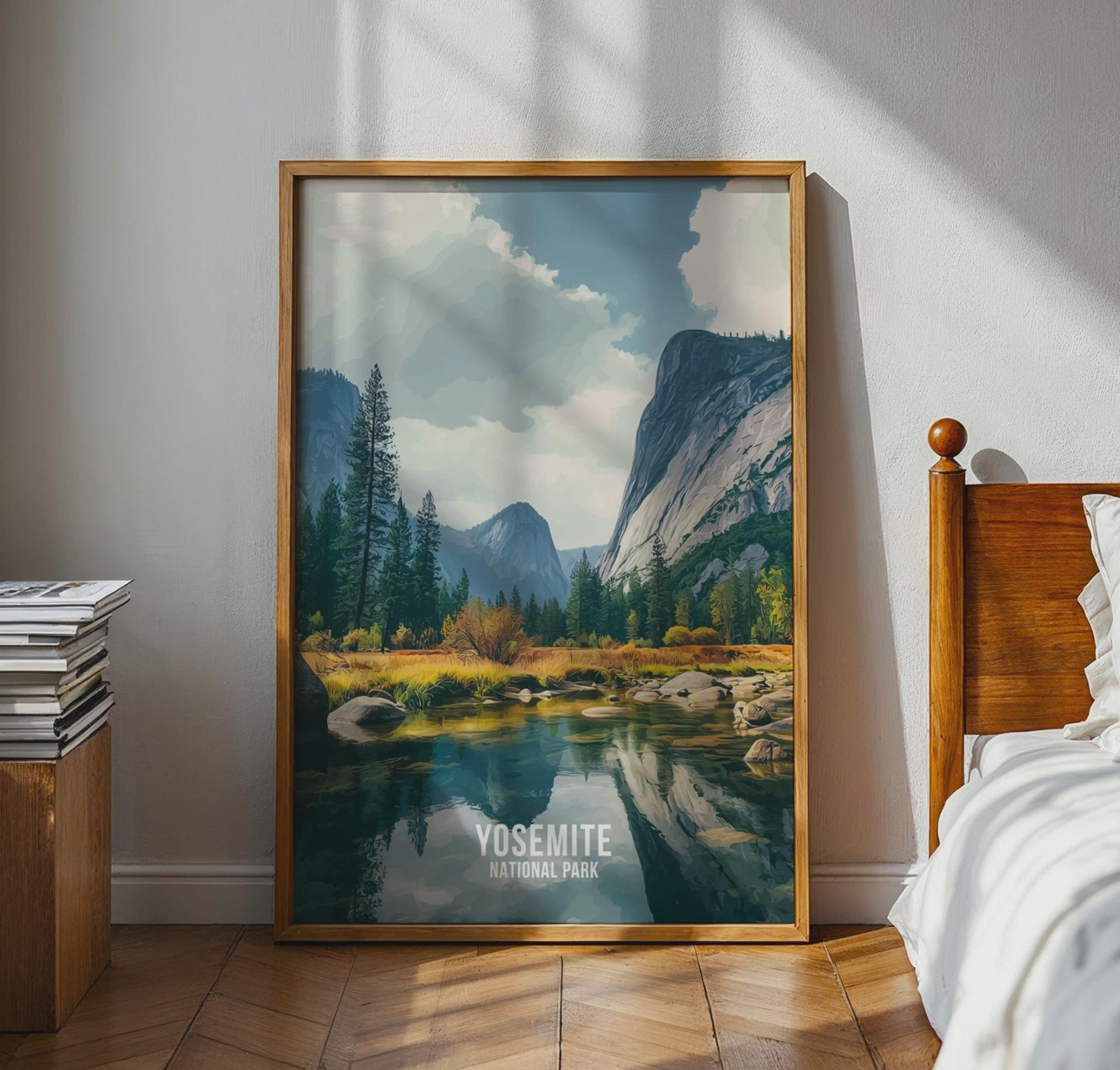 Yosemite National Park Landscape Art Print Wall Art - Travel Wall Art