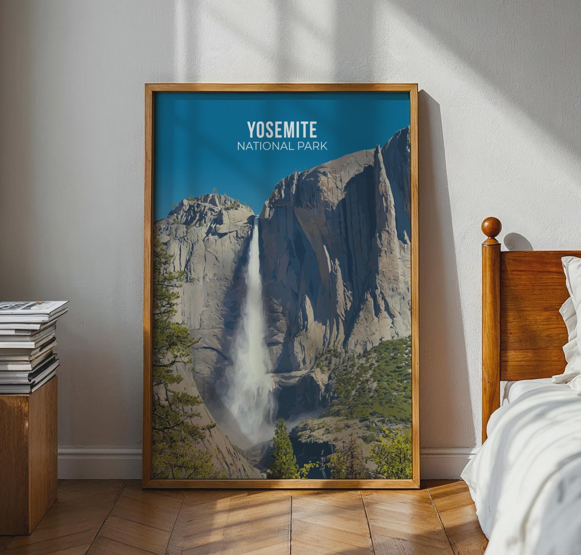 Yosemite National Park Waterfall Print Wall Art - Travel Wall Art