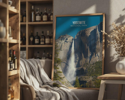 Yosemite National Park Waterfall Print Wall Art - Travel Wall Art
