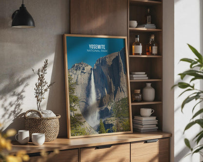 Yosemite National Park Waterfall Print Wall Art - Travel Wall Art