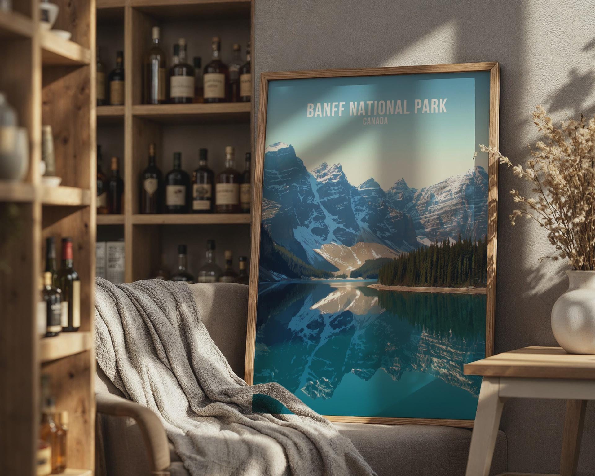 Banff National Park Art Print Mountains Lake - Travel Wall Art