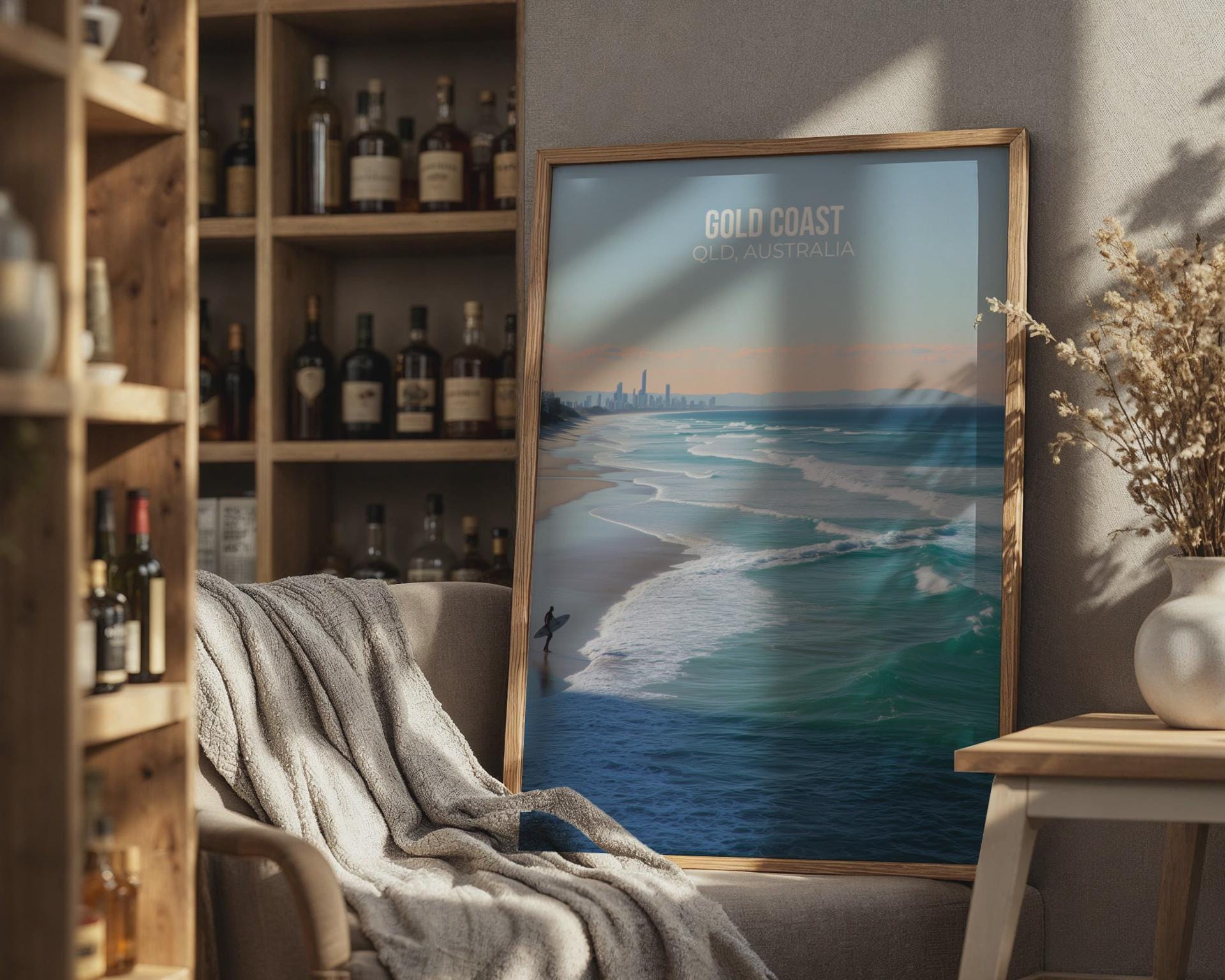 Gold Coast QLD Australia Print Poster Wall Art - Travel Wall Art
