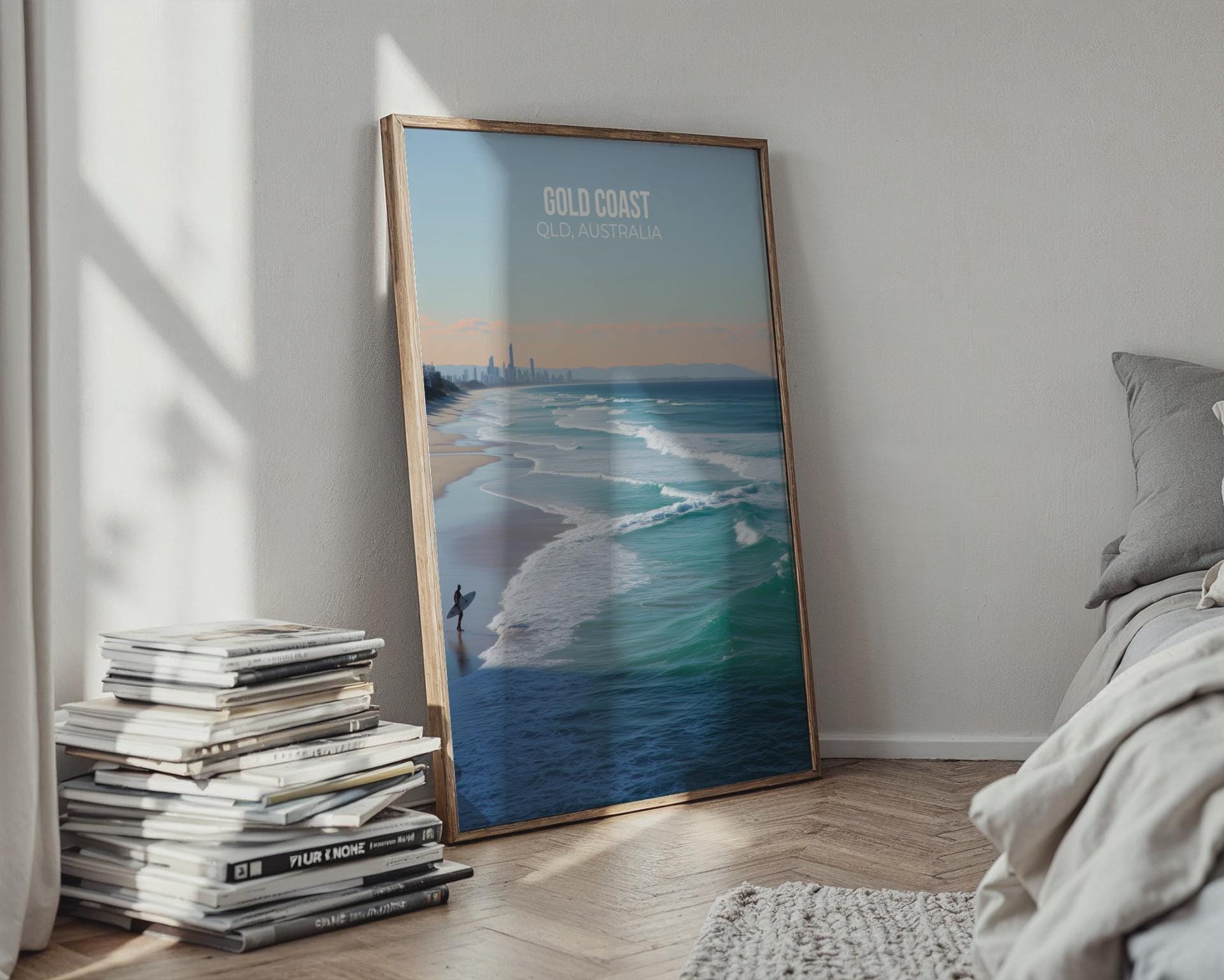 Gold Coast QLD Australia Print Poster Wall Art - Travel Wall Art