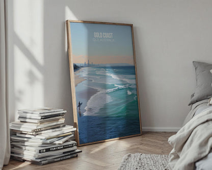 Gold Coast QLD Australia Print Poster Wall Art - Travel Wall Art
