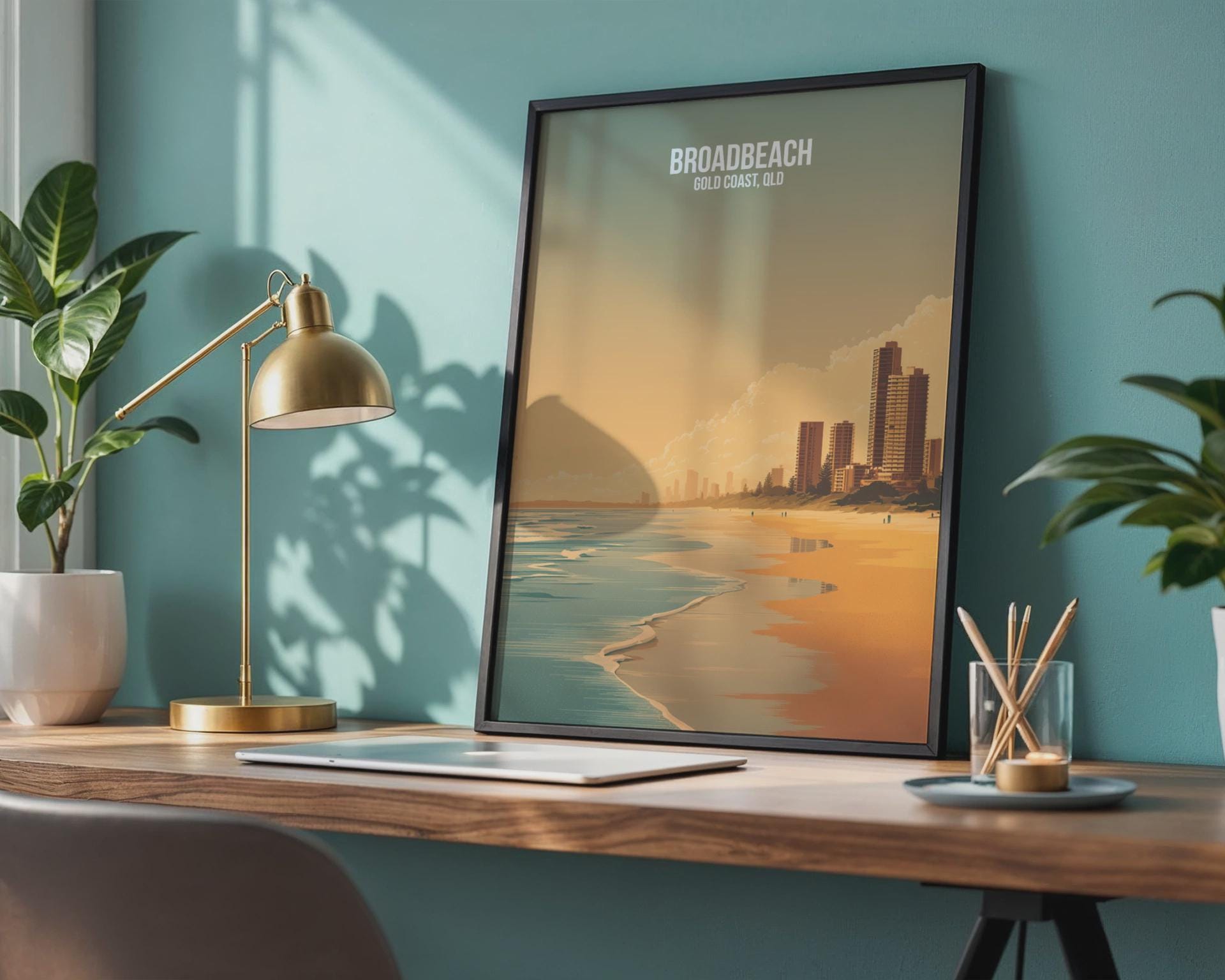 Broadbeach Coastal Print Wall Art - Travel Wall Art