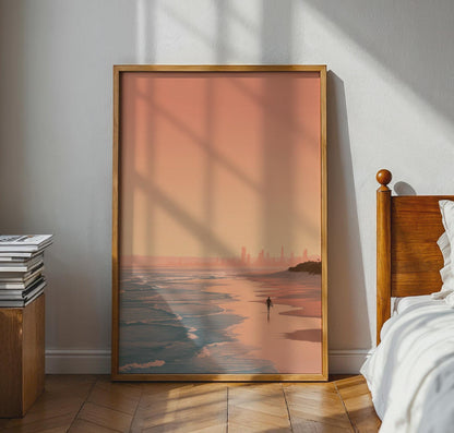 Gold Coast Beach Sunset Wall Art Print - Travel Wall Art