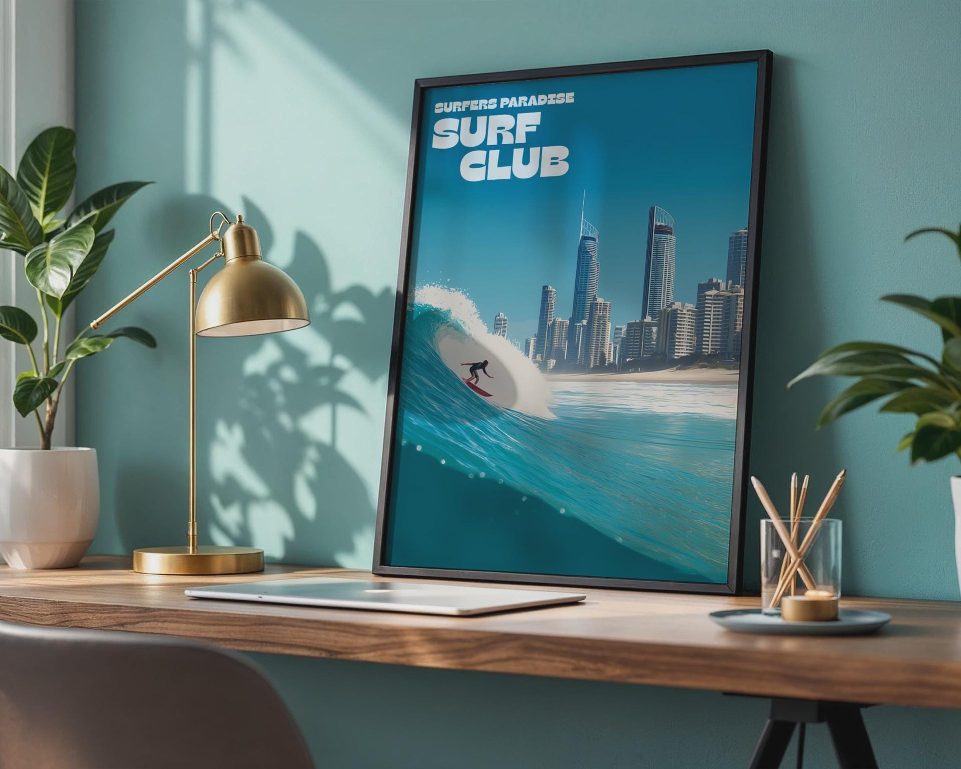 Surfers Paradise Surf Club Wall Art Print - Travel Wall Art