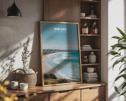 Miami Beach Gold Coast Wall Art Poster - Travel Wall Art