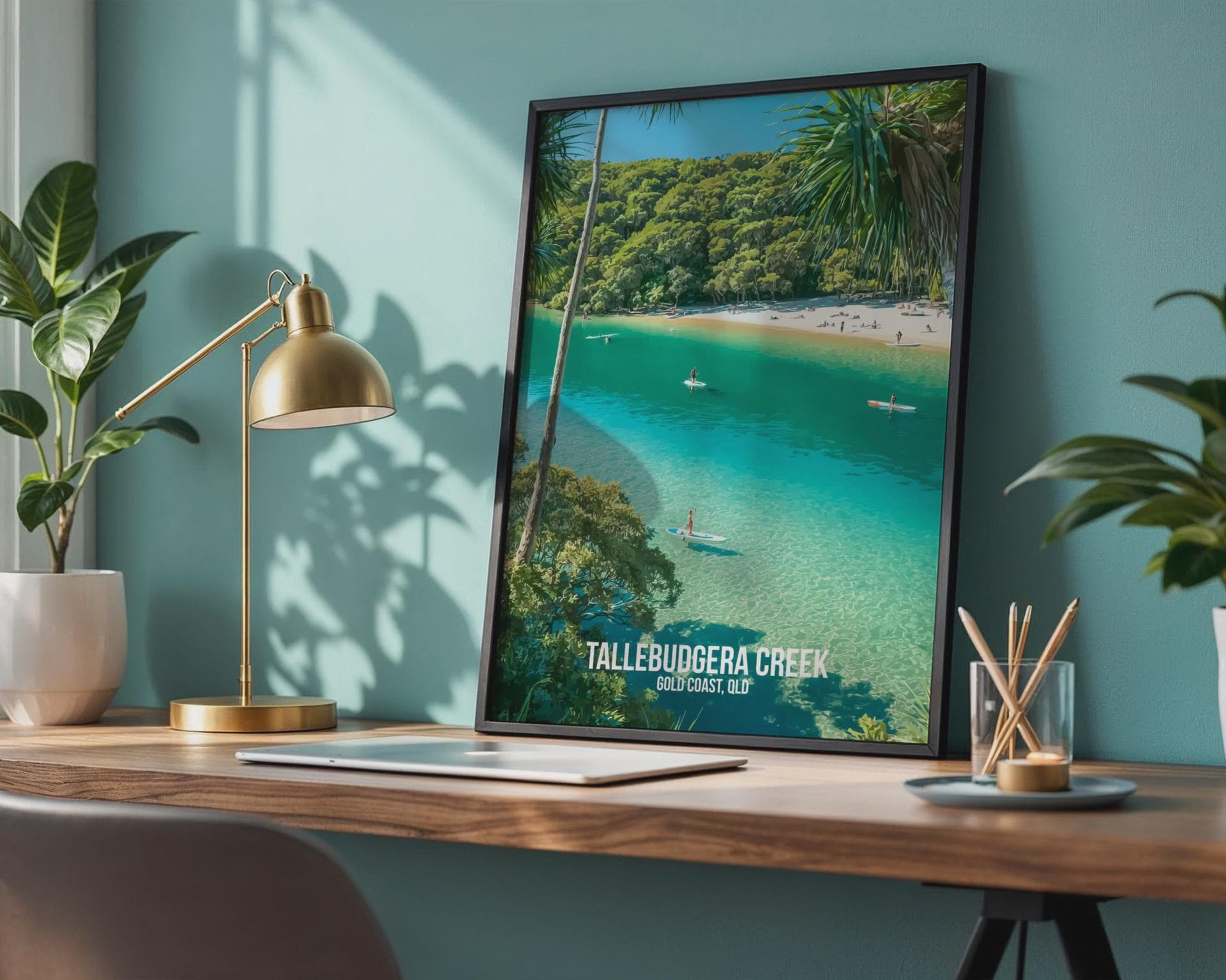Tallebudgera Creek Poster Beach Wall Art Gold Coast - Travel Wall Art
