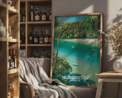 Tallebudgera Creek Poster Beach Wall Art Gold Coast - Travel Wall Art