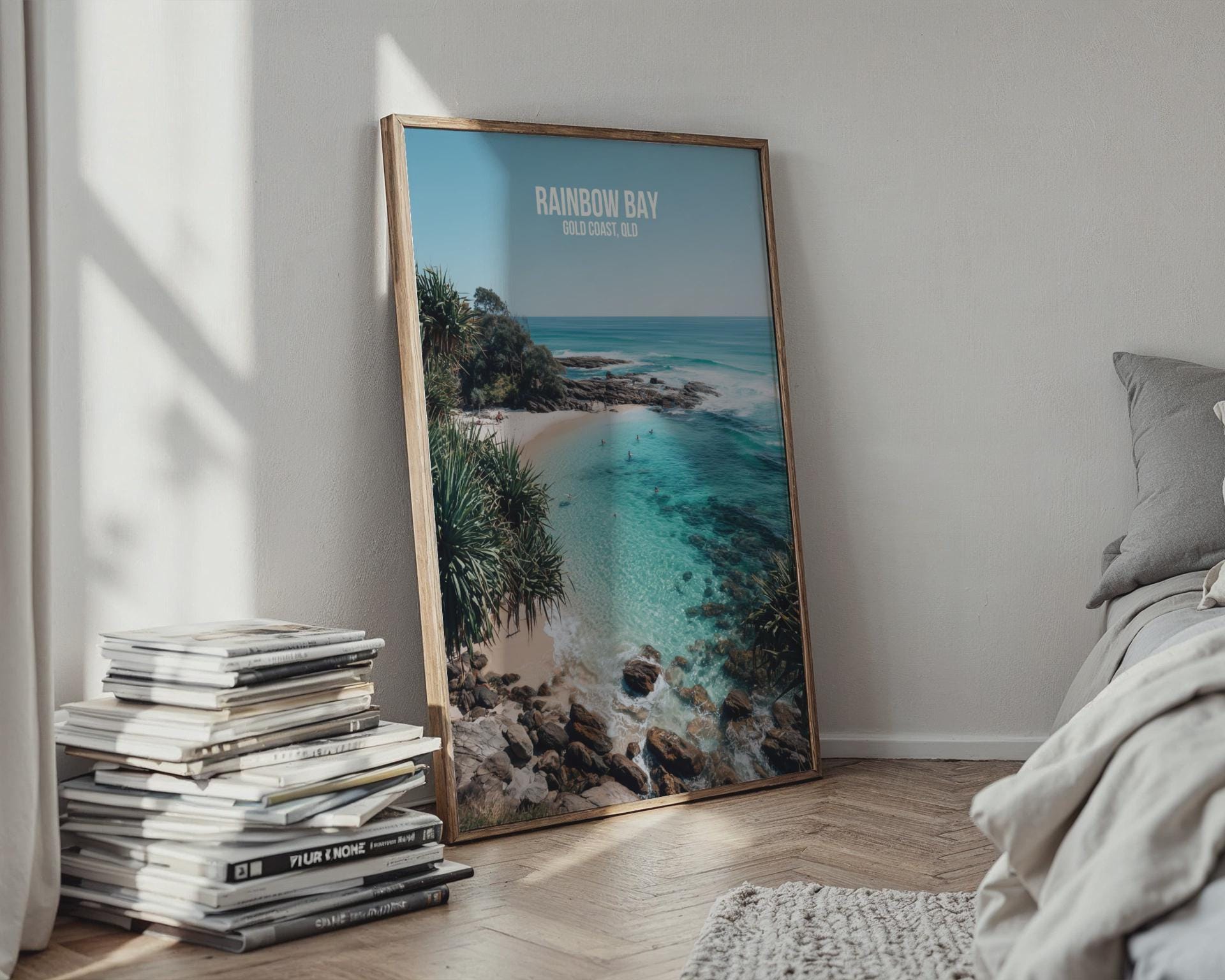 Rainbow Bay Gold Coast Print Wall Art - Travel Wall Art