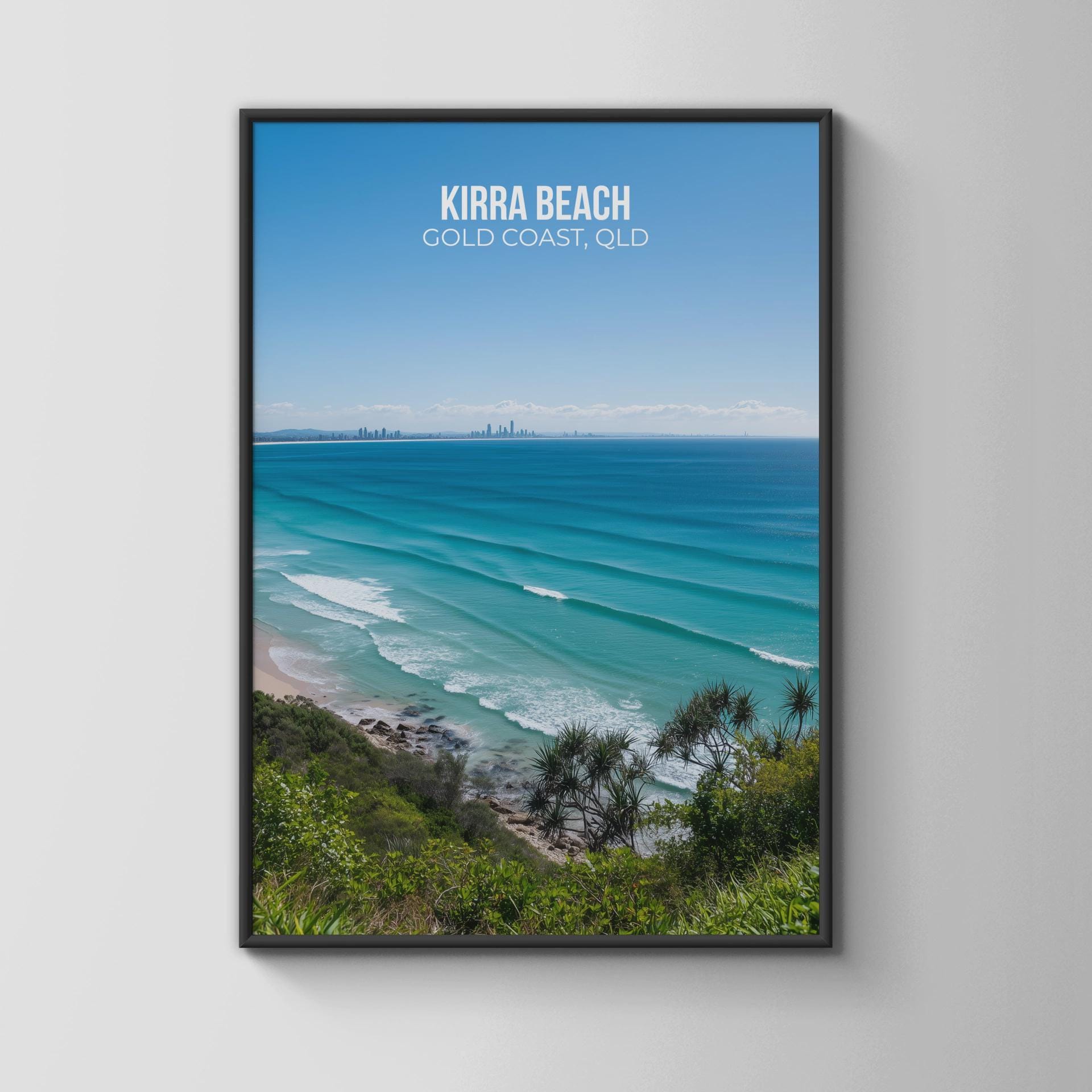 Kirra Beach Wall Art Print Gold Coast QLD - Travel Wall Art