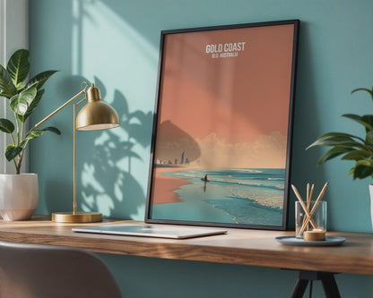Gold Coast Beach Wall Art Print Australia - Travel Wall Art