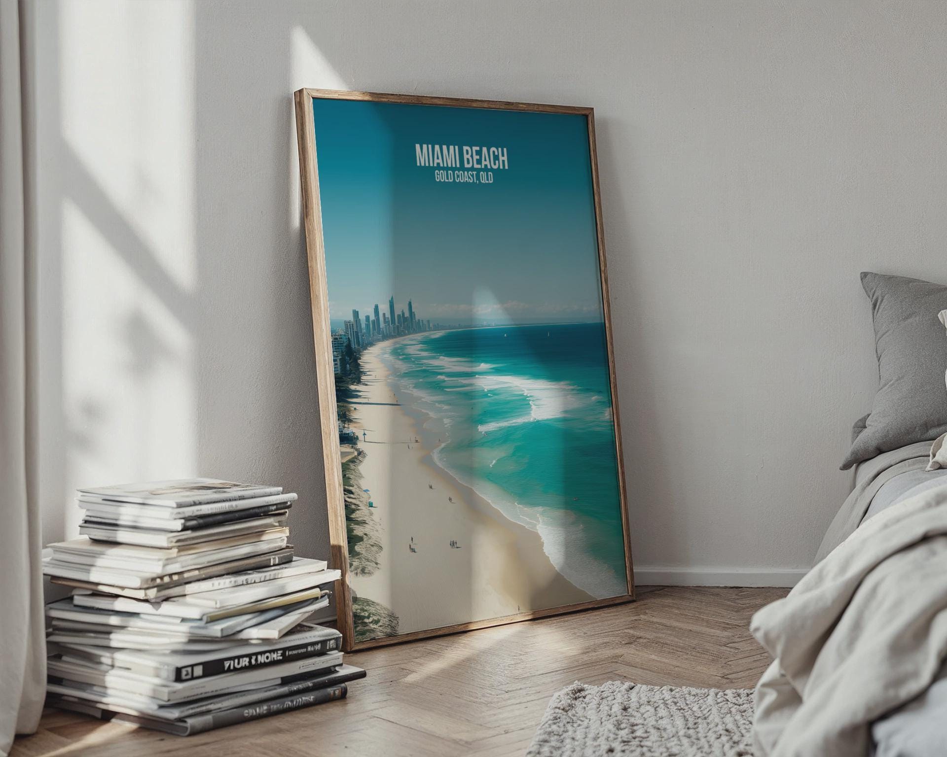 Miami Beach Gold Coast Poster Wall Art - Travel Wall Art
