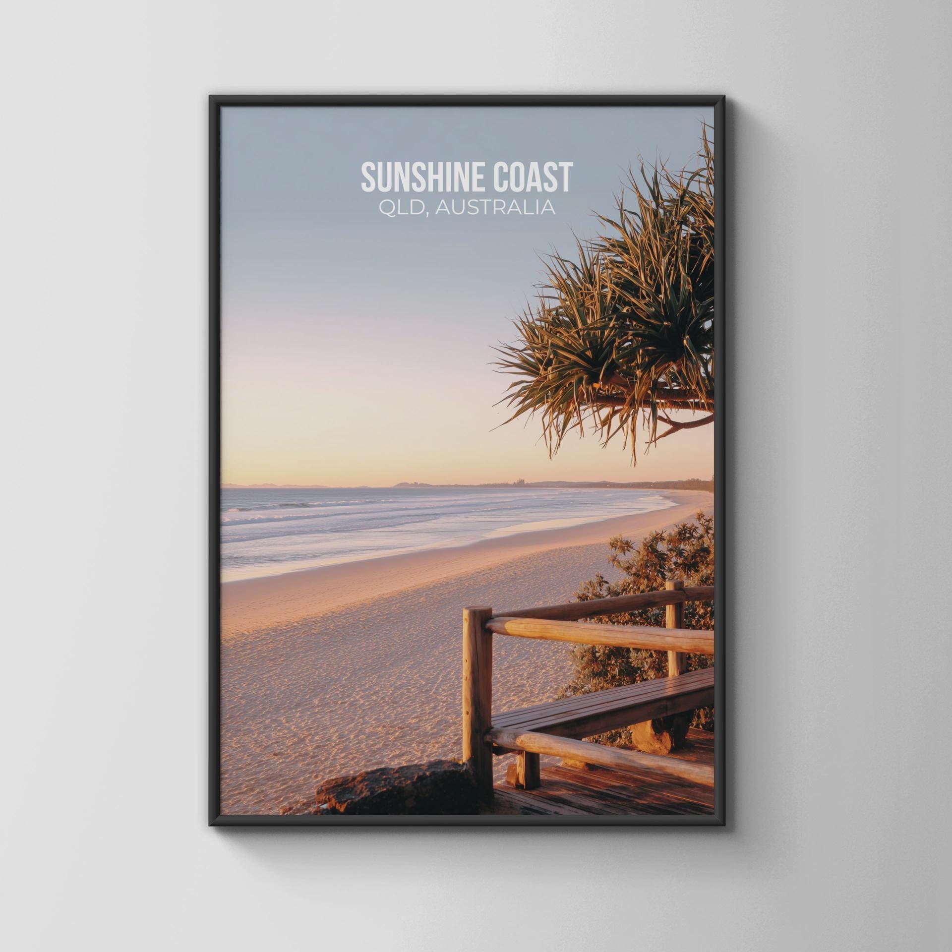 Sunshine Coast QLD Australia Print Coastal Wall Art - Travel Wall Art