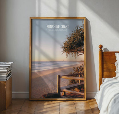 Sunshine Coast QLD Australia Print Coastal Wall Art - Travel Wall Art