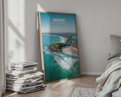 Kirra Beach Wall Art Coastal Print - Travel Wall Art