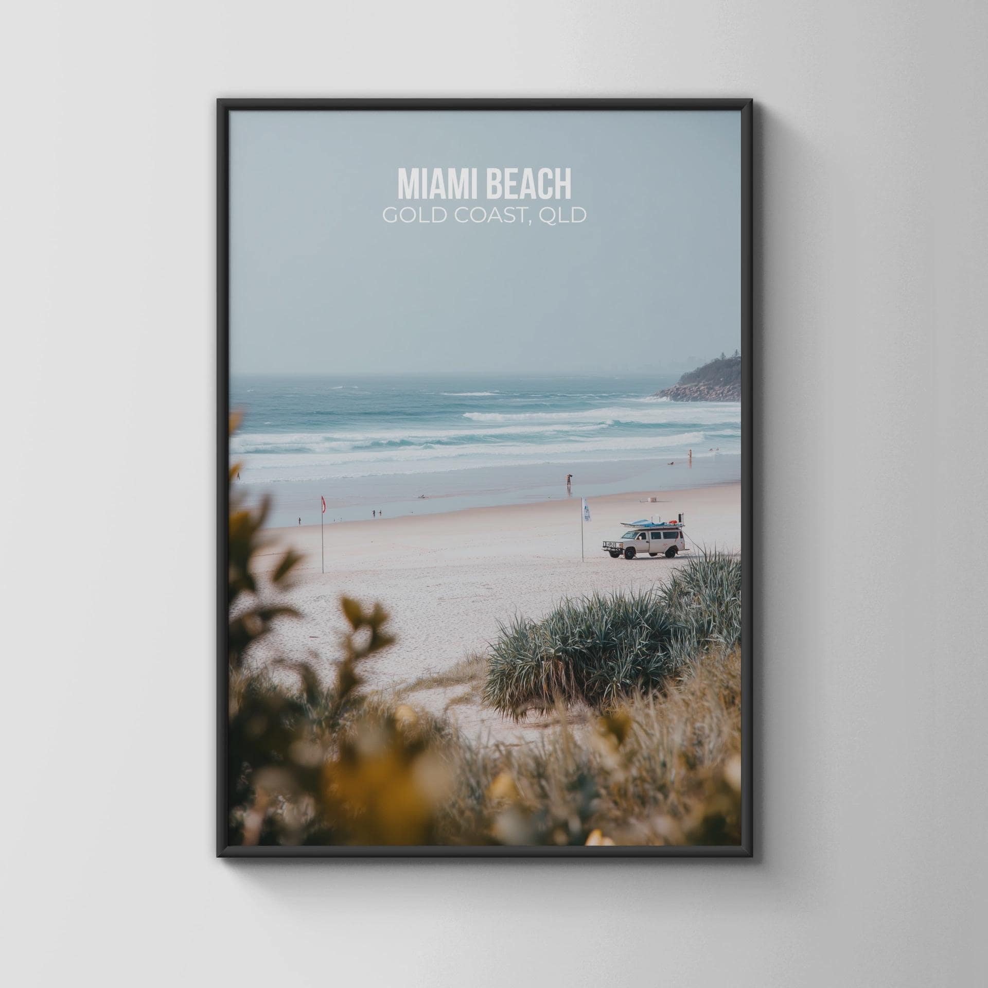 Miami Beach Gold Coast Poster Art Print - Travel Wall Art