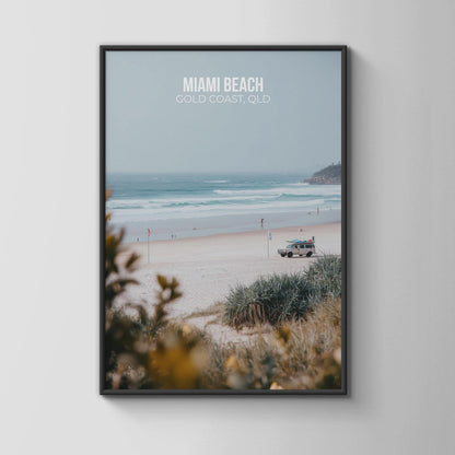 Miami Beach Gold Coast Poster Art Print - Travel Wall Art