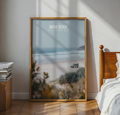 Miami Beach Gold Coast Poster Art Print - Travel Wall Art