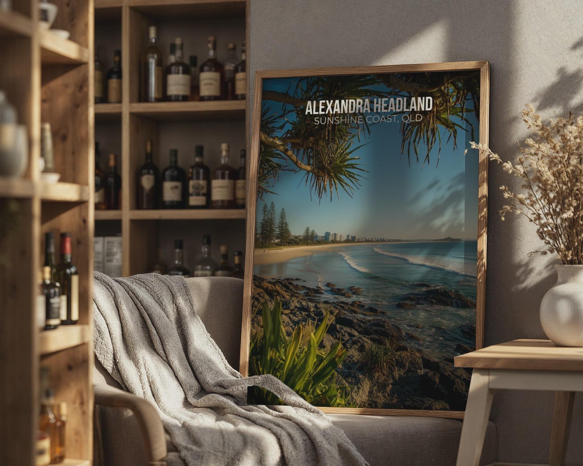 Alexandra Headland Wall Art Print, Beach Scenery, Queensland Coastal Artwork - Travel Wall Art