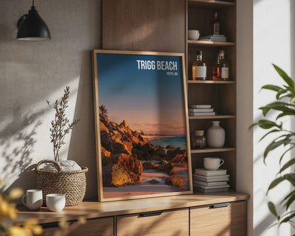 Trigg Beach Poster Perth Wall Art Landscape Print - Travel Wall Art