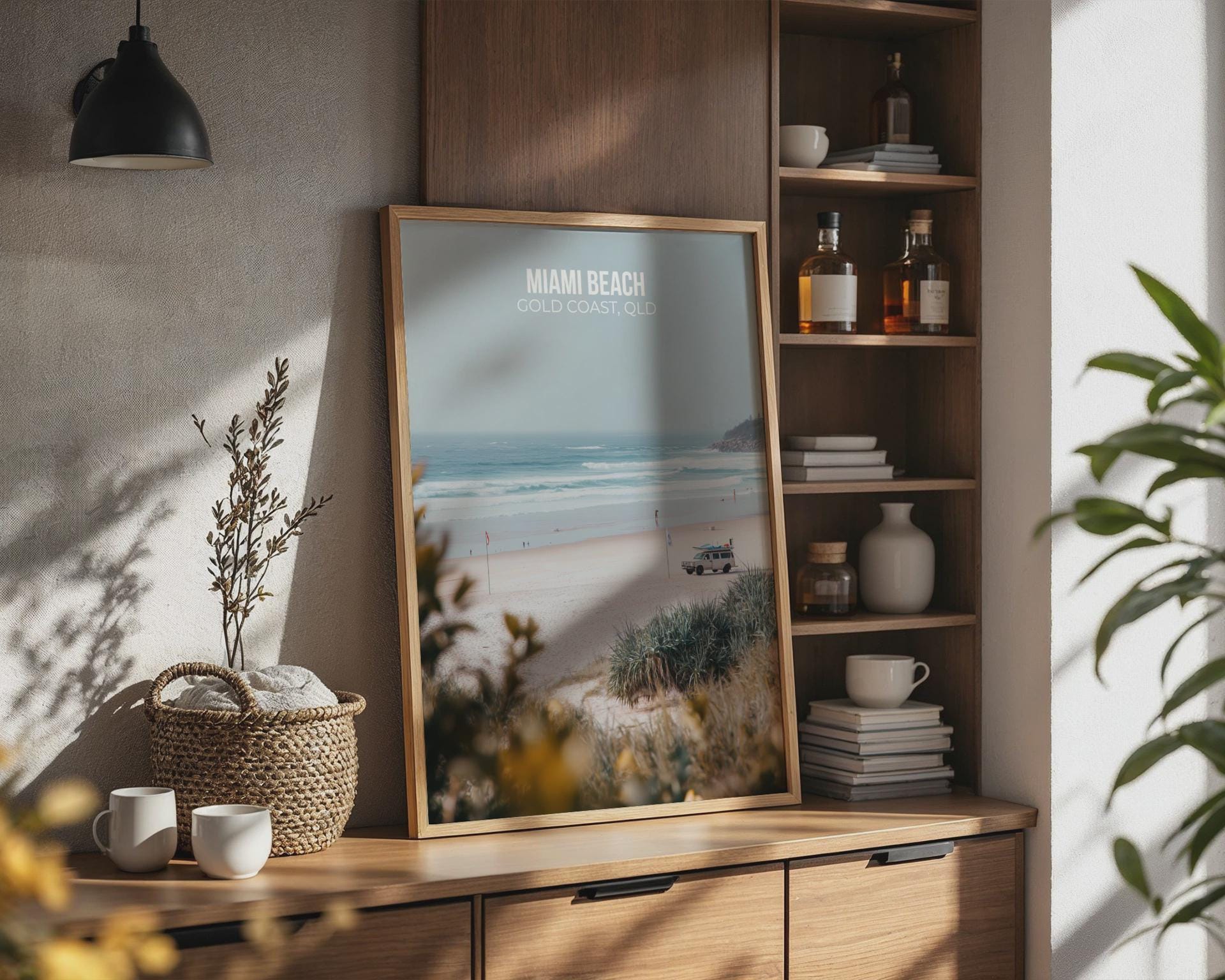 Miami Beach Gold Coast Poster Art Print - Travel Wall Art