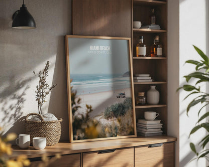 Miami Beach Gold Coast Poster Art Print - Travel Wall Art