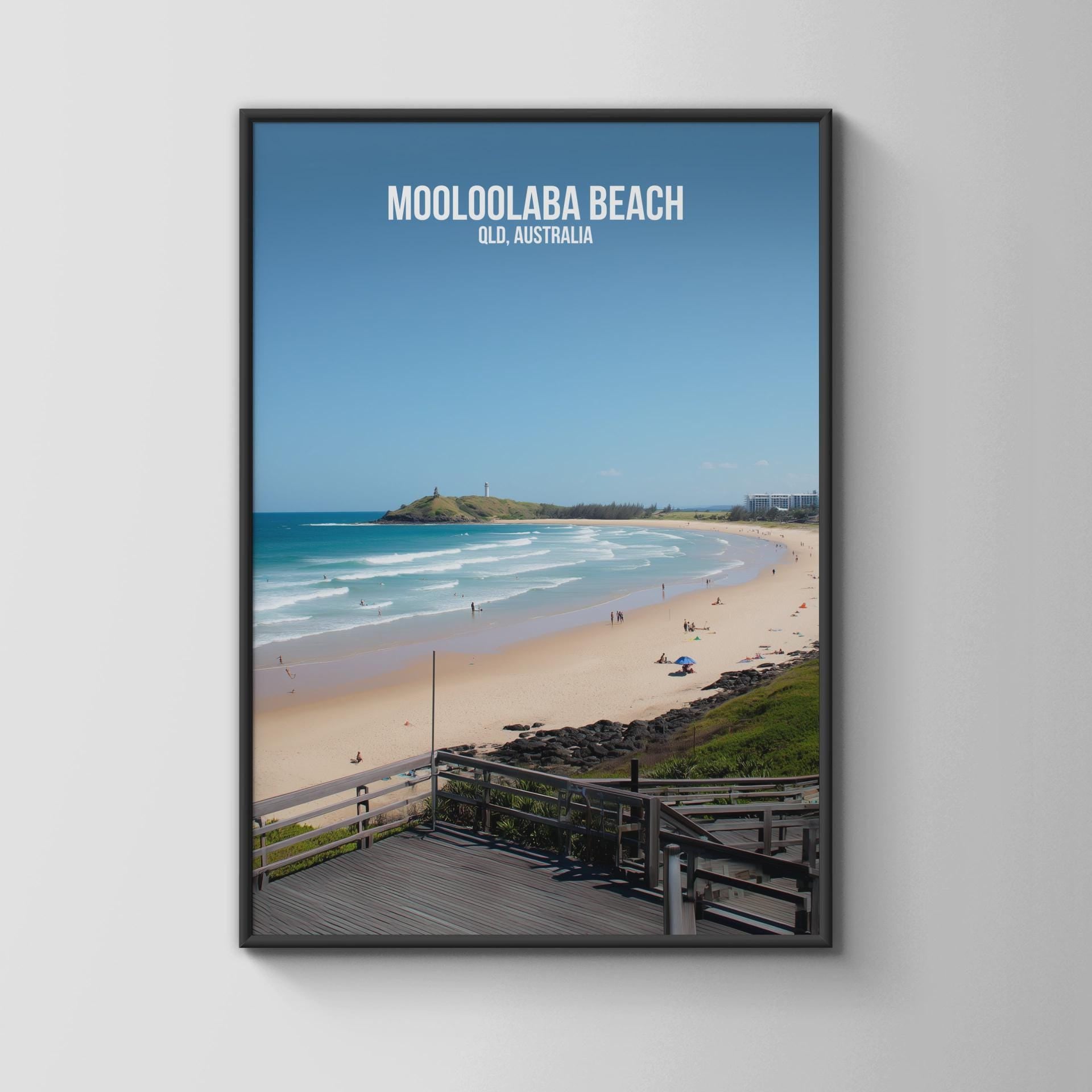 Mooloolaba Beach Wall Art Print Queensland Australia - Travel Wall Art