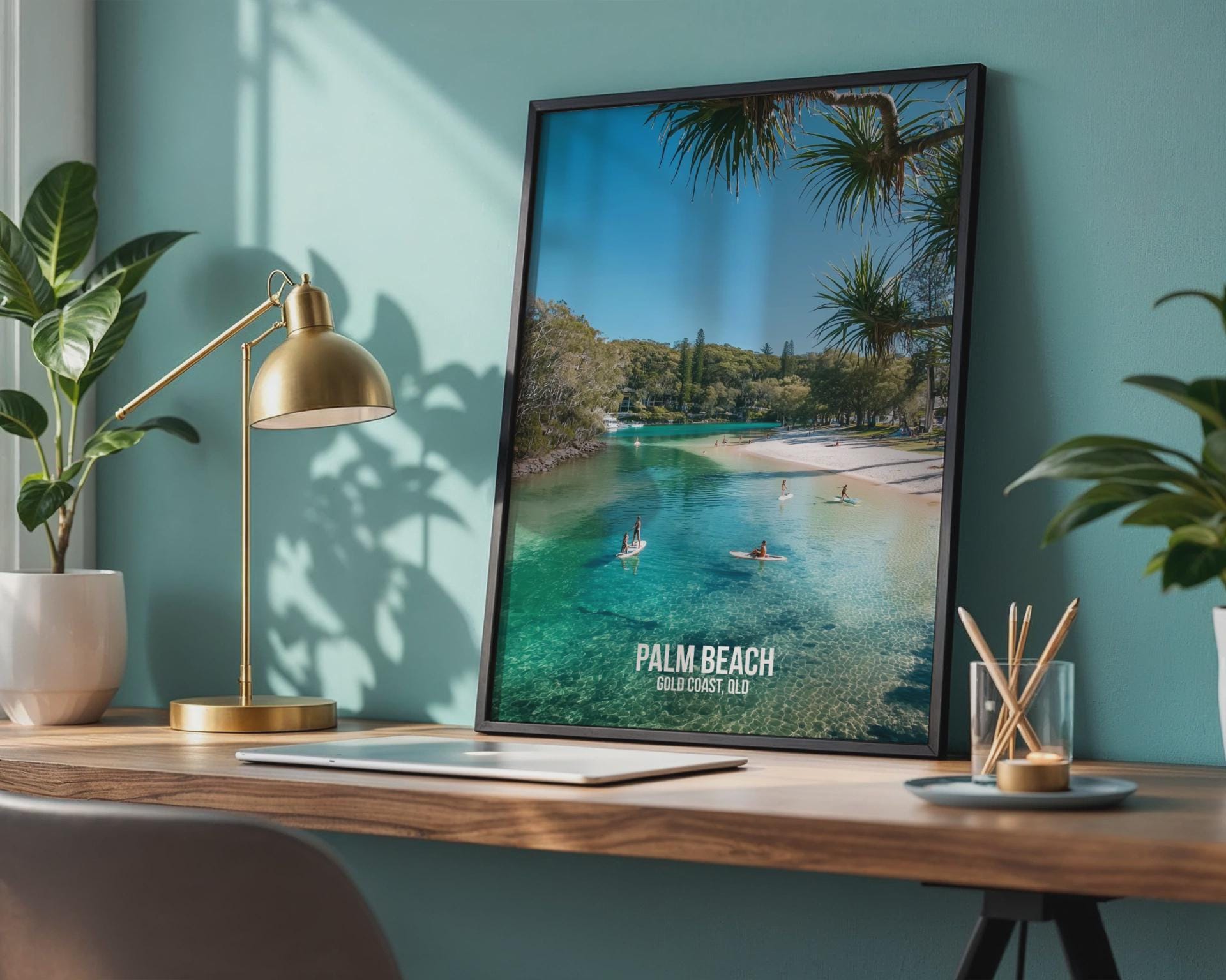 Palm Beach Gold Coast Print Coastal Wall Art - Travel Wall Art
