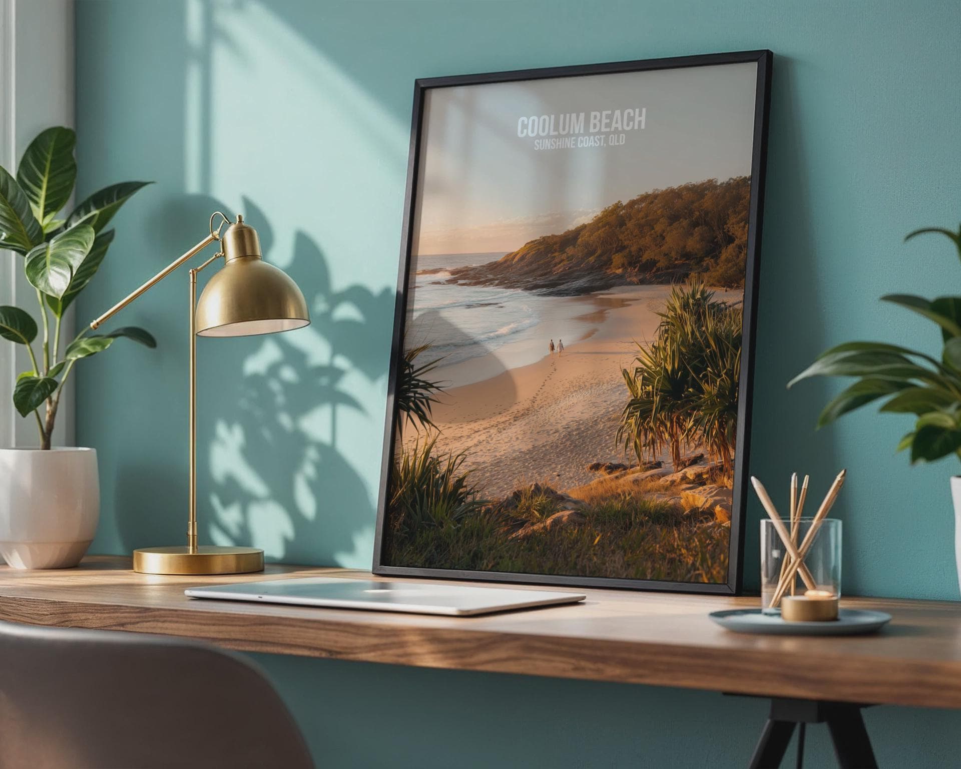 Coolum Beach Sunrise Print Coastal Artwork Sunshine Coast QLD - Travel Wall Art