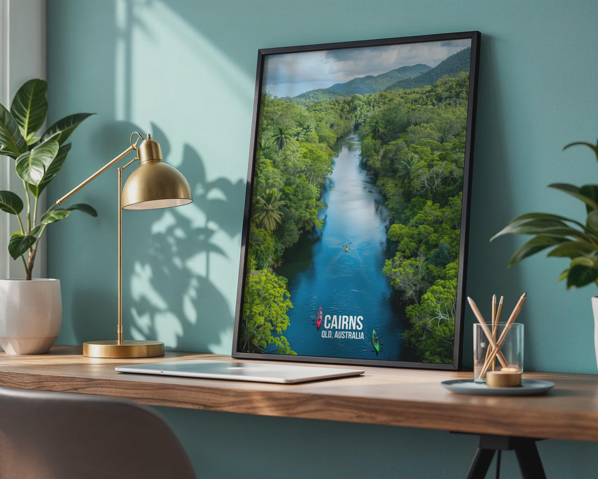 Cairns QLD Australia Wall Art Print Landscape Poster - Travel Wall Art
