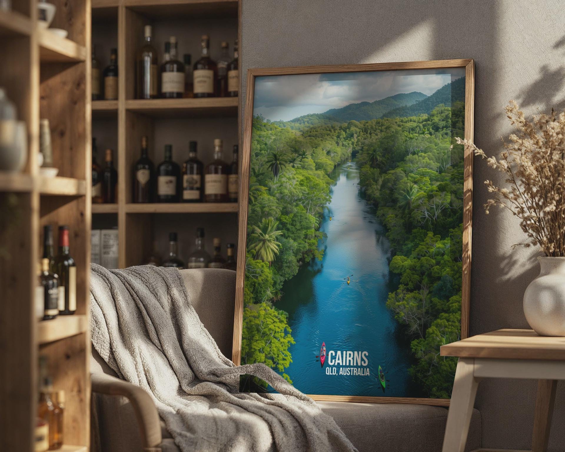 Cairns QLD Australia Wall Art Print Landscape Poster - Travel Wall Art