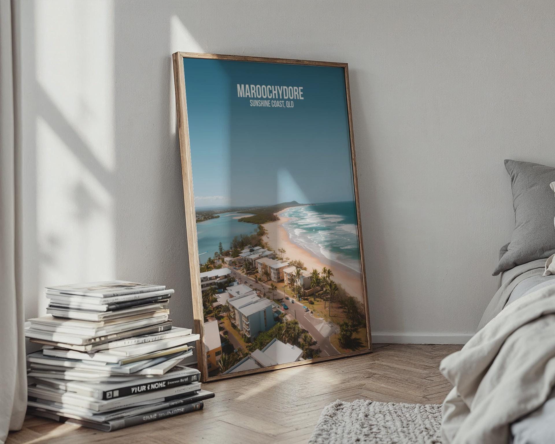 Maroochydore Beach Wall Art Sunshine Coast Queensland Poster - Travel Wall Art