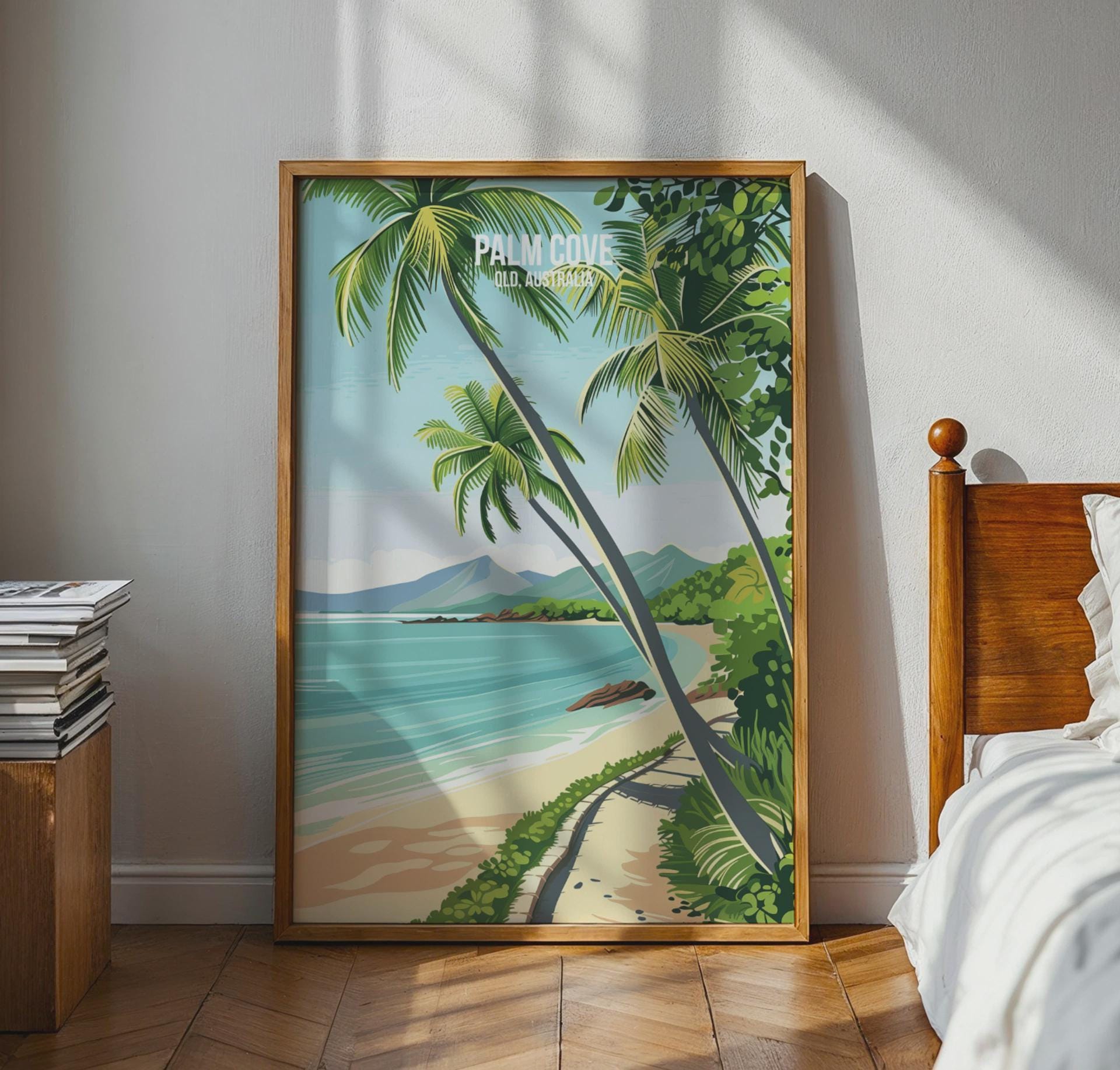 Palm Cove Travel Poster Wall Art Print QLD Australia - Travel Wall Art