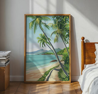 Palm Cove Travel Poster Wall Art Print QLD Australia - Travel Wall Art
