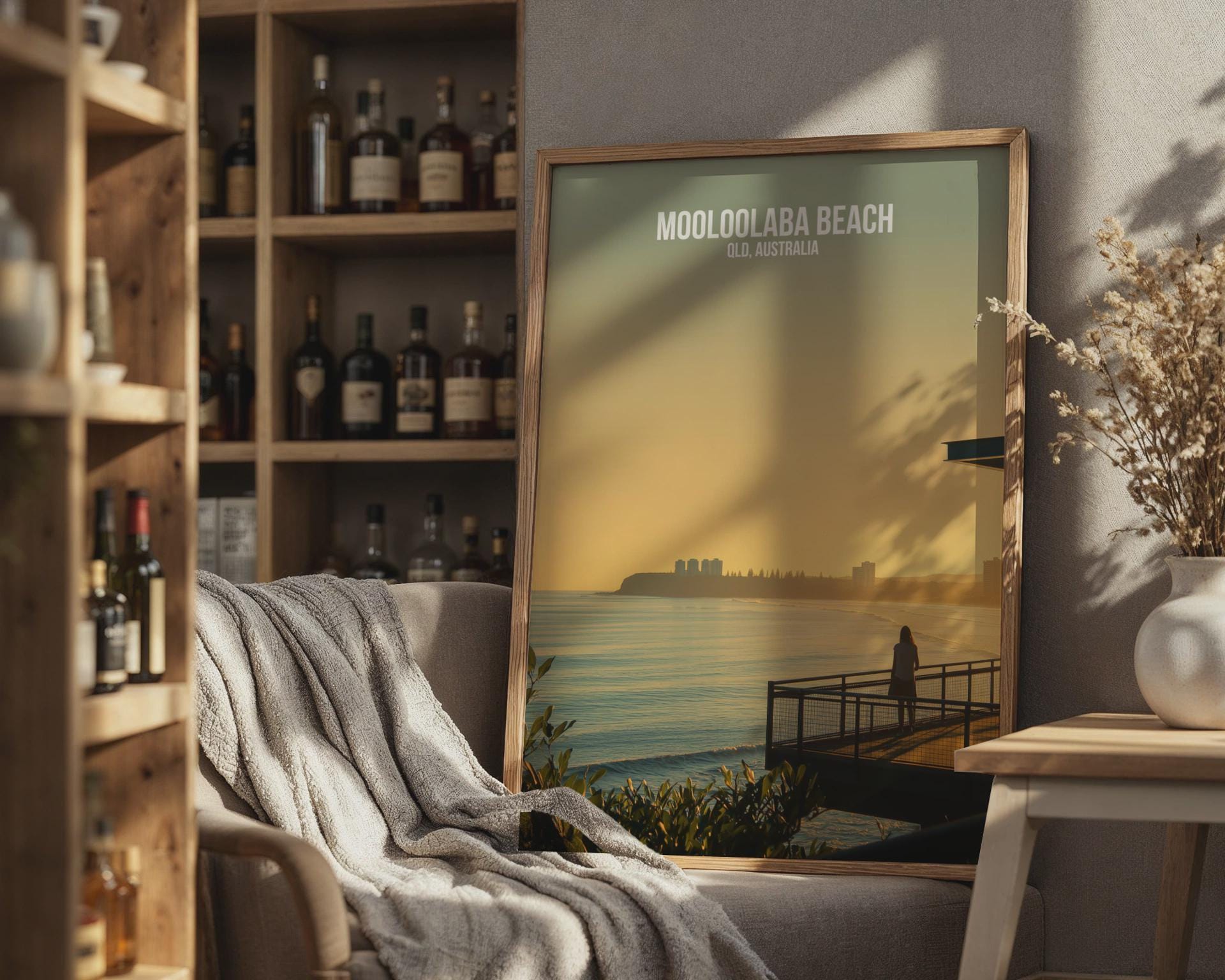 Mooloolaba Beach Print QLD Australia Wall Art Coastal Landscape - Travel Wall Art