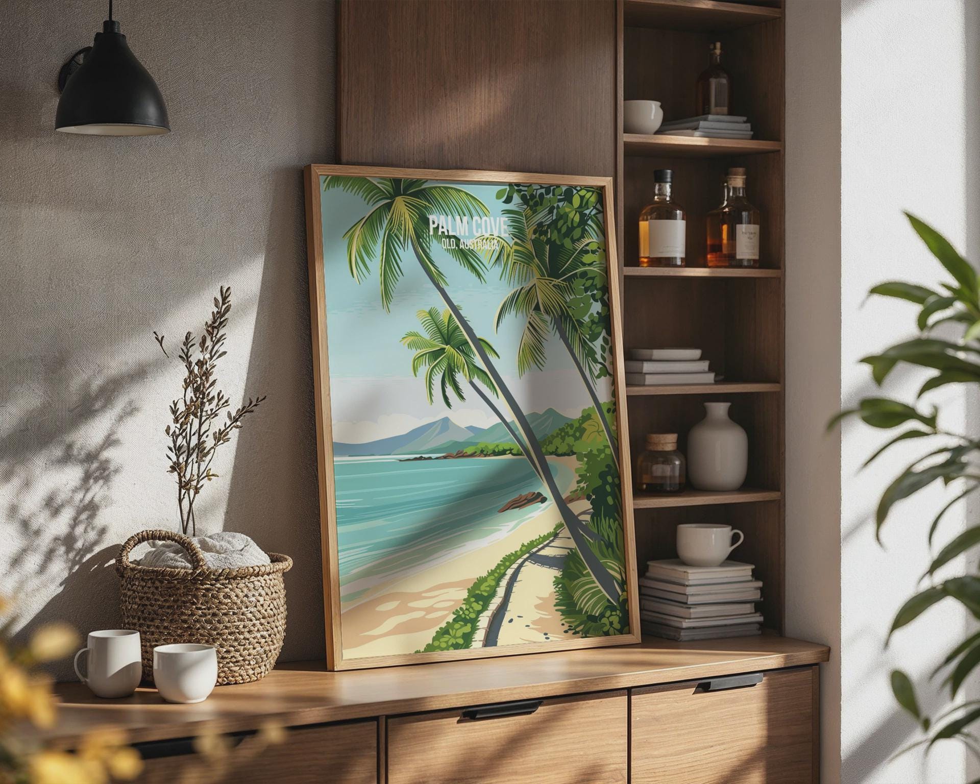 Palm Cove Travel Poster Wall Art Print QLD Australia - Travel Wall Art
