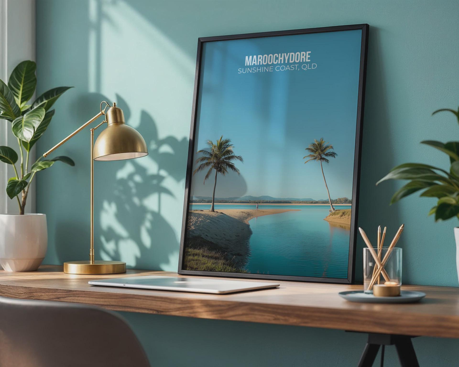 Maroochydore Sunshine Coast Poster Art Print - Travel Wall Art