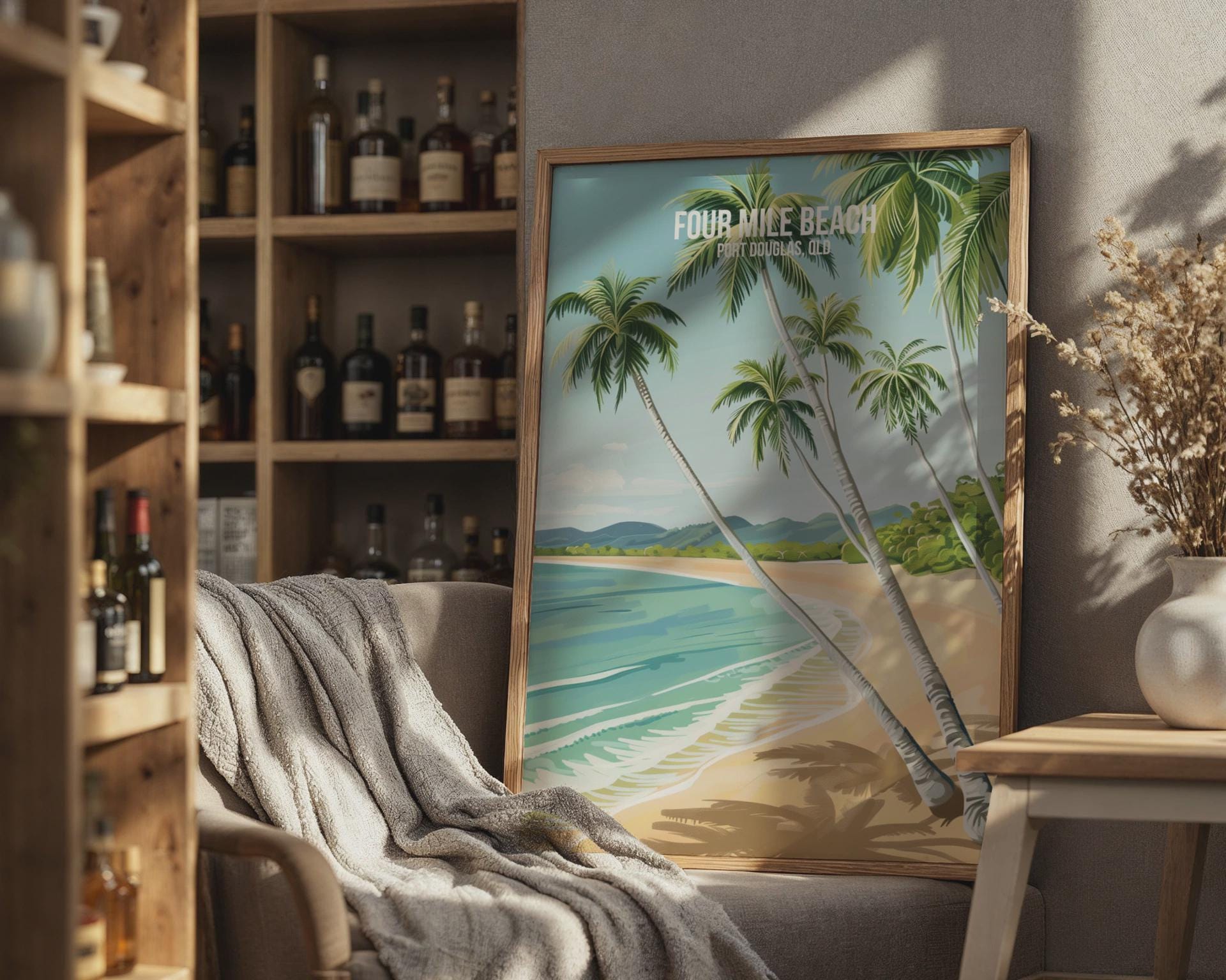 Four Mile Beach Poster Port Douglas QLD Wall Art - Travel Wall Art